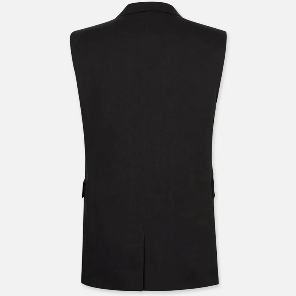 FRAME Oversized organic linen-blend vest - Picture 5 of 11